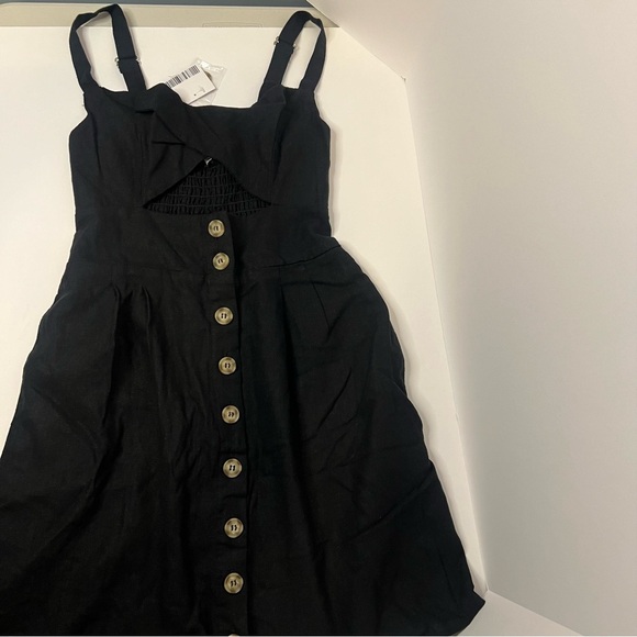 Forever 21 Button Down Black Dress womens size small - Picture 5 of 5